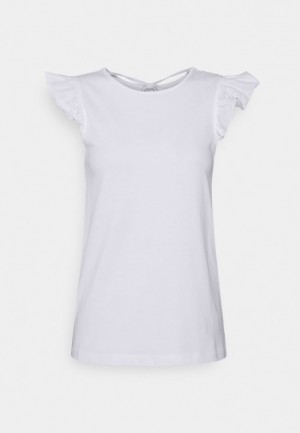 Tricko Anna Field Basic T Shirt Damske Biele | 789-IBCYOV