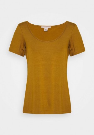 Tricko Anna Field Basic T Shirt Damske Hnede | 479-GFTEZK
