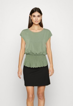 Tricko Anna Field Basic T Shirt Damske Svetlo Zelene | 385-EJQUDS