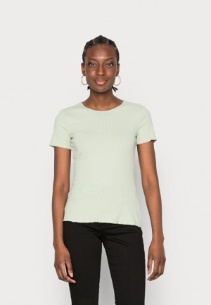 Tricko Anna Field Basic T Shirt Damske Svetlo Zelene | 245-XMKEGU