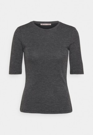 Tricko Anna Field Basic T Shirt Damske Svetlo Siva | 016-VTOHQF