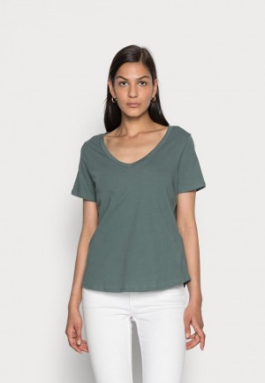 Tricko Anna Field Basic T Shirt Damske Svetlo Zelene | 871-GVMLEH