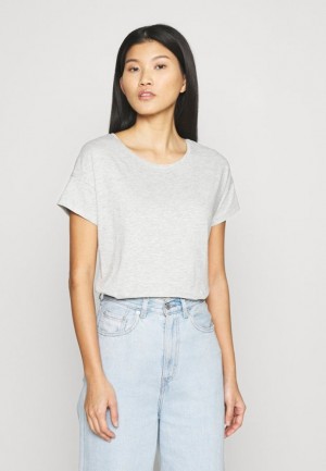 Tricko Anna Field Basic T Shirt Damske Siva | 630-AUFVKR