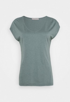 Tricko Anna Field Basic T Shirt Damske Zelene | 578-JPGOSQ