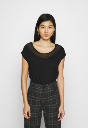 Tricko Anna Field Basic T Shirt Damske Čierne | 145-YADQWT