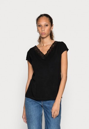 Tricko Anna Field Basic T Shirt Damske Čierne | 037-GQTEOZ