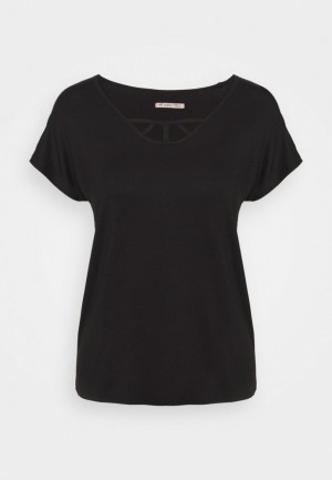 Tricko Anna Field Basic T Shirt Damske Čierne | 024-QKJXZI