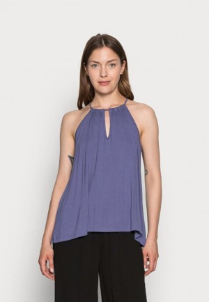 Tricko Anna Field Keyhole Halterneck Top Damske Modre | 267-LSUPJC