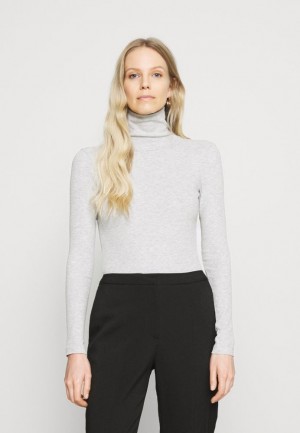 Tricko Anna Field Long Sleeved Top Damske Svetlo Siva | 569-BEYIGN