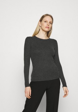 Tricko Anna Field Long Sleeved Top Damske Siva | 358-GMNWIZ
