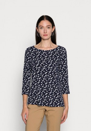 Tricko Anna Field Long Sleeved Top Damske Tmavo Modre | 278-PCLUMB