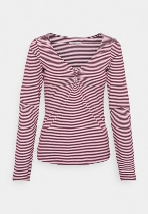 Tricko Anna Field Long Sleeved Top Damske Tmavo Červené | 263-SIOQAY