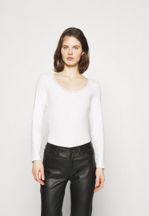 Tricko Anna Field Long Sleeved Top Damske Biele | 156-VPCUMD