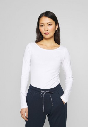 Tricko Anna Field Long Sleeved Top Damske Biele | 907-LJDIEG