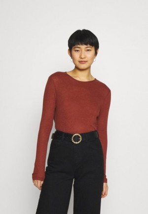 Tricko Anna Field Long Sleeved Top Damske Hnede | 056-CMFIKR