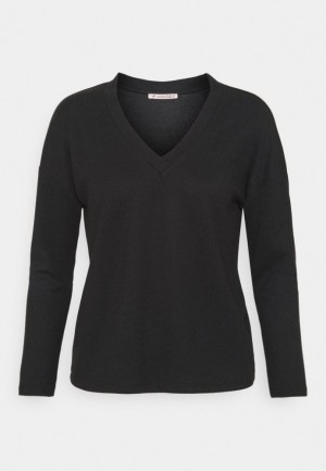 Tricko Anna Field Long Sleeved Top Damske Čierne | 597-SUZKLJ