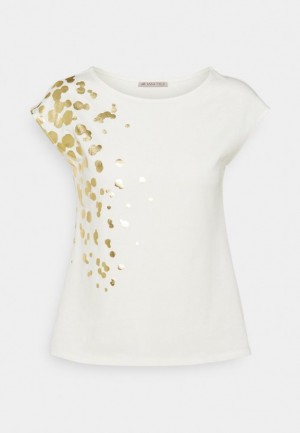 Tricko Anna Field Print T Shirt Damske Biele | 256-NUBYQS