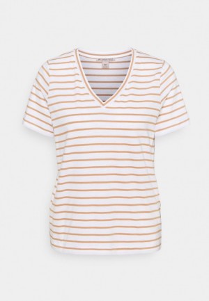 Tricko Anna Field Print T Shirt Damske Biele | 124-JGXBMY