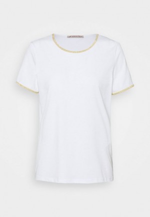 Tricko Anna Field Print T Shirt Damske Biele | 893-YXTSFG