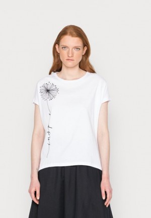 Tricko Anna Field Print T Shirt Damske Biele | 970-VZHGUR