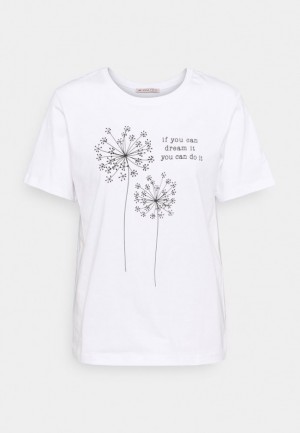 Tricko Anna Field Print T Shirt Damske Biele | 749-MQVZWP