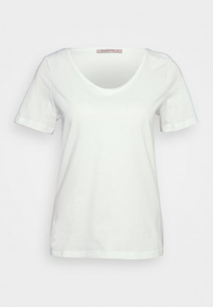 Tricko Anna Field Print T Shirt Damske Biele | 718-DAQNEJ