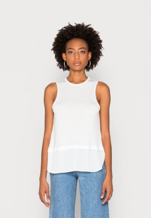 Tricko Anna Field Print T Shirt Damske Biele | 957-BWNFKD