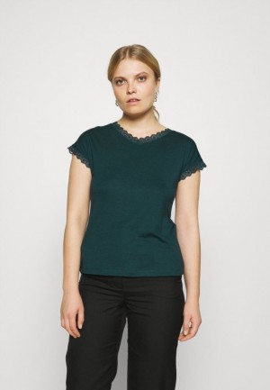 Tricko Anna Field Print T Shirt Damske Tmavo Zelene | 576-BVLWHK
