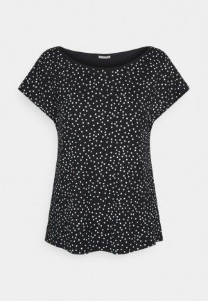 Tricko Anna Field Print T Shirt Damske Čierne | 164-JDTWZB
