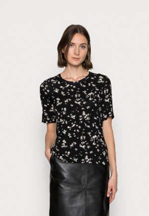 Tricko Anna Field Print T Shirt Damske Čierne | 075-DXOMLR