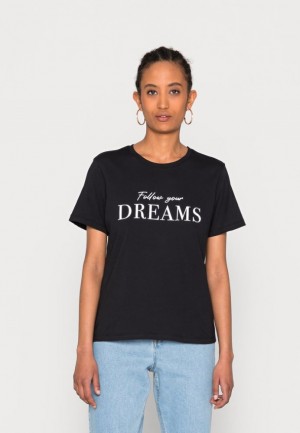 Tricko Anna Field Print T Shirt Damske Čierne | 720-BPSYFQ