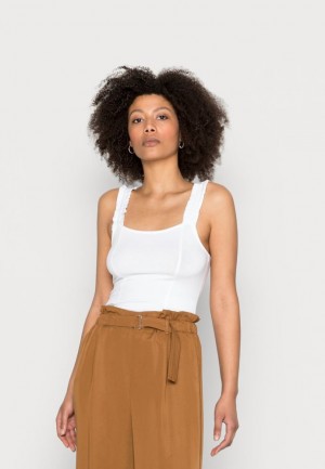 Tricko Anna Field Top Damske Biele | 305-KNWXEU