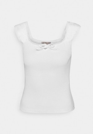 Tricko Anna Field Top Damske Biele | 951-HNBOYF