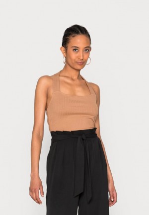 Tricko Anna Field Top Damske Hnede | 678-BHPMFT