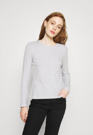 Tricko Anna Field Waffle PiquÉ Long Sleeved Top Damske Svetlo Siva | 405-QHATGP